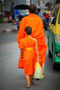 Boeddhistische monniken, Bangkok
